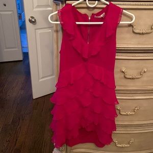 Ruffled hot pink Alice + Olivia dress